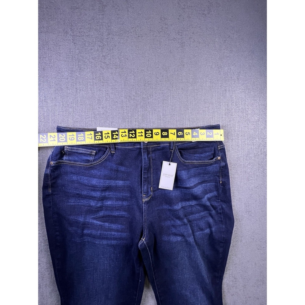 Judy Blue Jeans Women's 22W Blue Skinny‎ Fit Boho City Preppy Dark Wash NWT - Picture 8 of 16